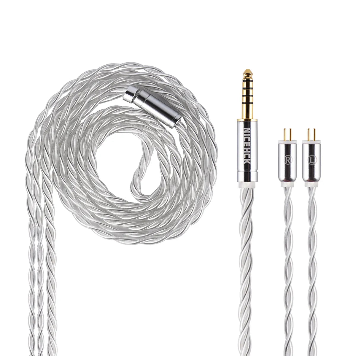 NICEHCK sHeart 4N OFC+4N Silver-plated HiFi In Ear Monitor Earphone Cable