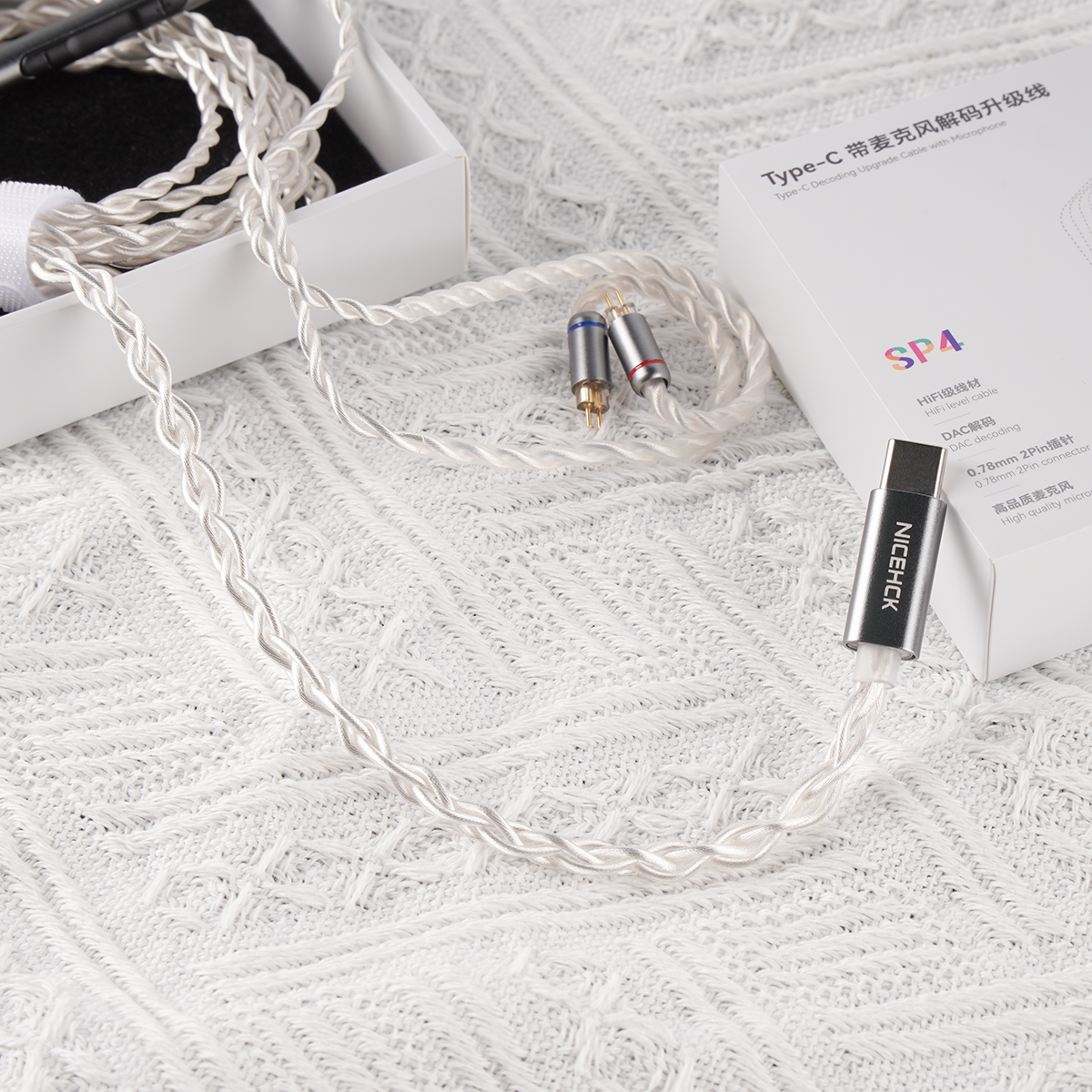 NiceHCK SP4 2 PIN USB TYPE C IEM Cable