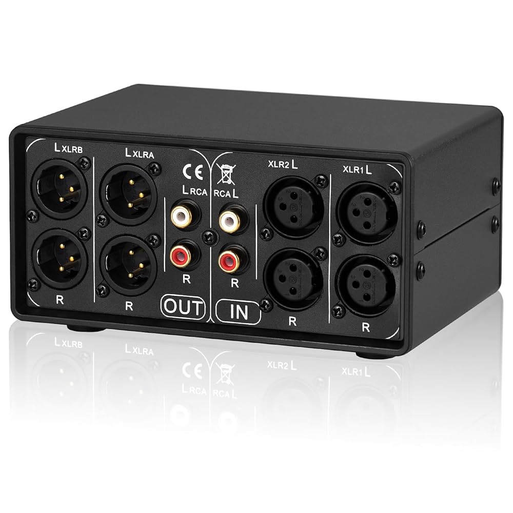 Little Bear MC3 3-IN-3-OUT XLR Balanced / RCA Stereo Converter Audio Selector Box Passive Preamp