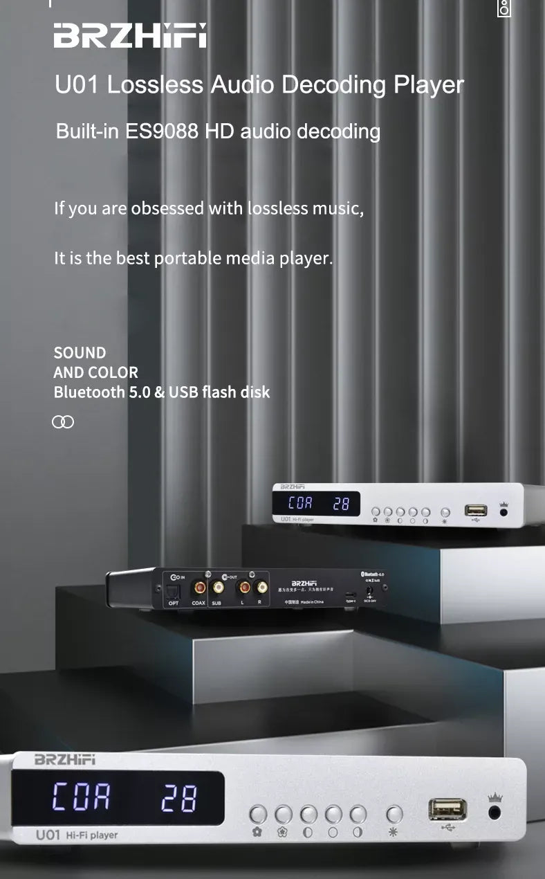 BRZHIFI Power Amplifier Audio Decoder PLY-U01