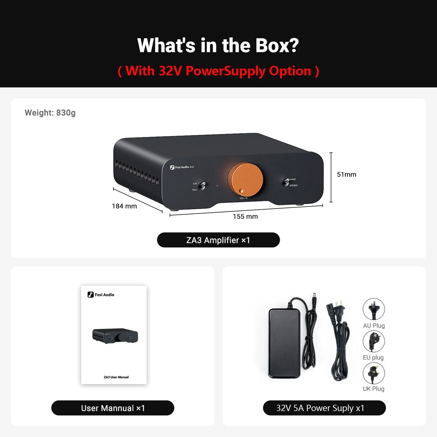 Fosi Audio ZA3 Balanced Stereo Amplifier