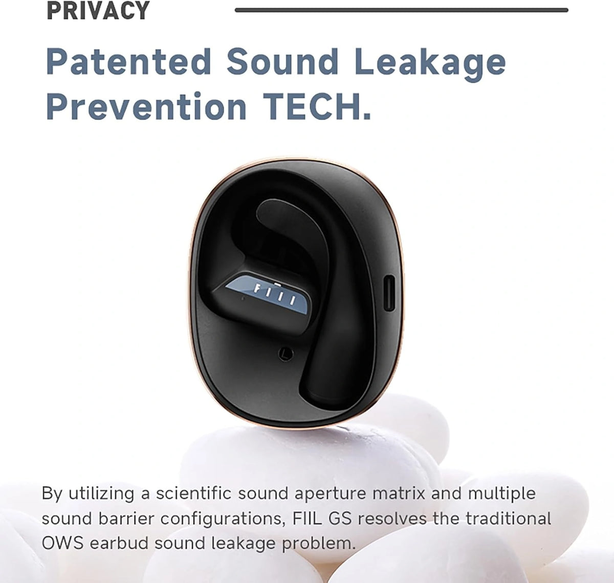 Fill GS Open Ear Earbuds Wireless Earbuds with LDAC for Hi-Res Audio