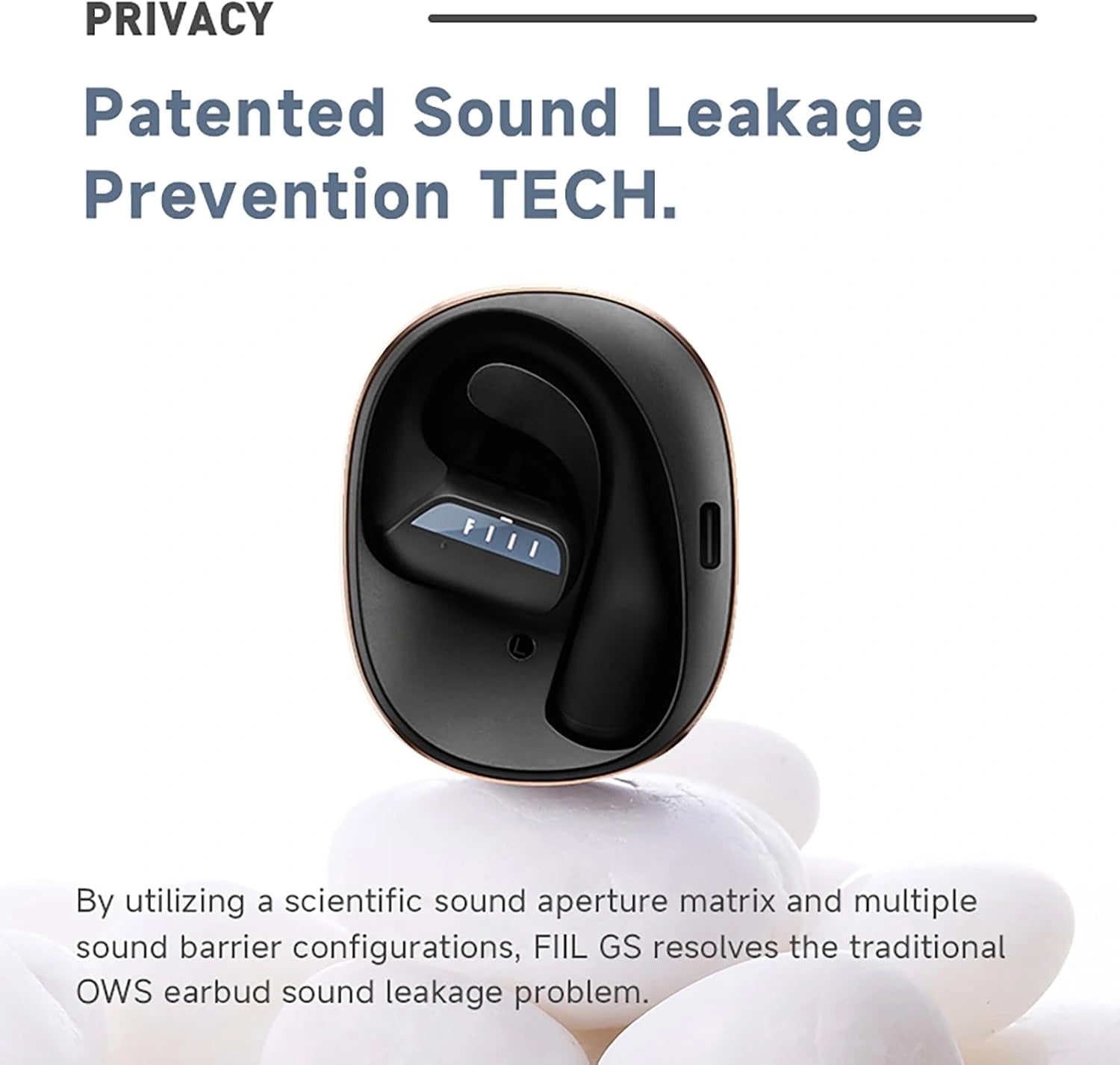 Fill GS Open Ear Earbuds Wireless Earbuds with LDAC for Hi-Res Audio