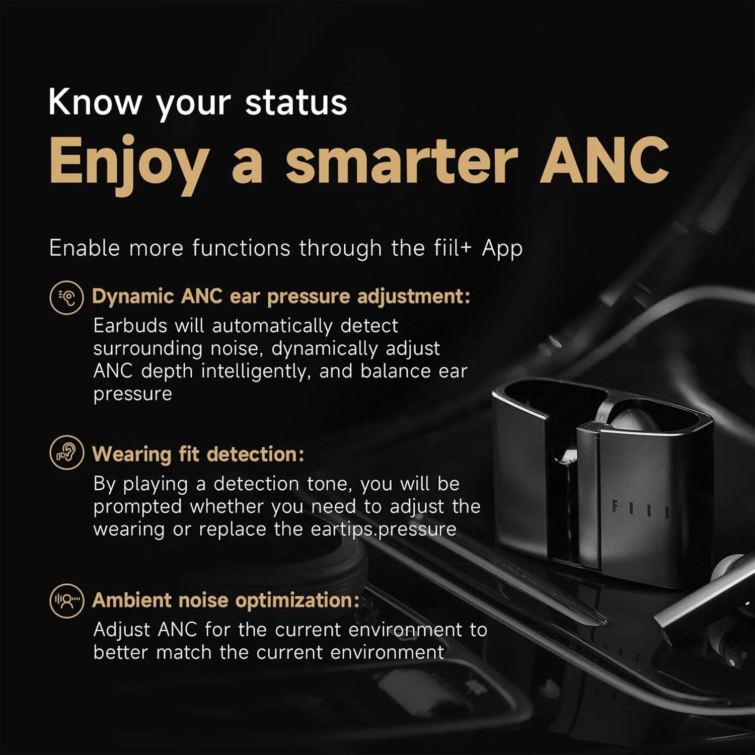 FIIL CC Pro2 Wireless Earbuds with Hybrid ANC