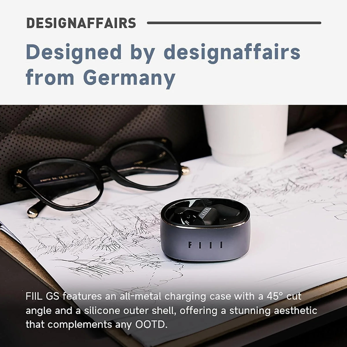 Fill GS Open Ear Earbuds Wireless Earbuds with LDAC for Hi-Res Audio