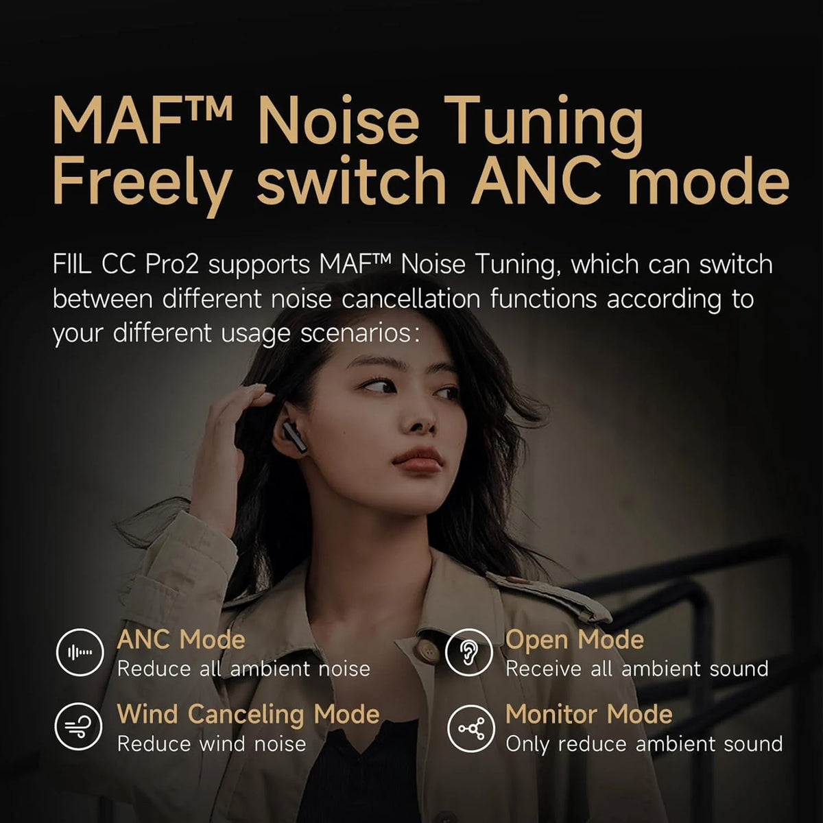 FIIL CC Pro2 Wireless Earbuds with Hybrid ANC