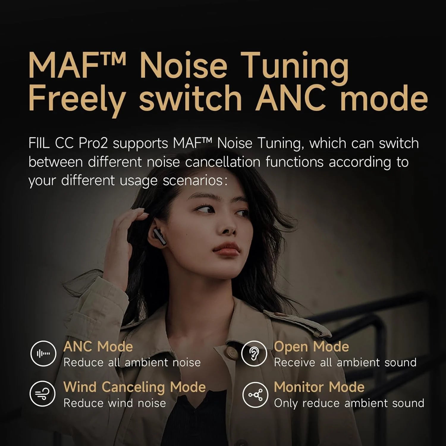 FIIL CC Pro2 Wireless Earbuds with Hybrid ANC