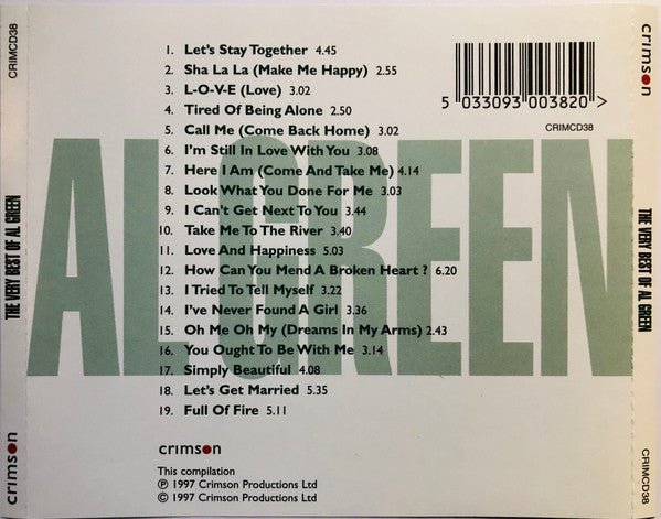 Al Green – The Very Best Of Al Green (Used) (Mint Condition) CD