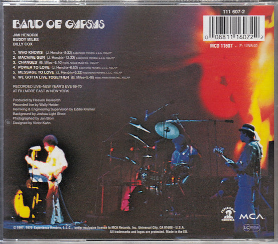 Hendrix* – Band Of Gypsys (Used) (Mint Condition) CD