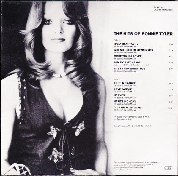 Bonnie Tyler - The Hits Of Bonnie Tyler (Used) (Mint Condition) Vinyl