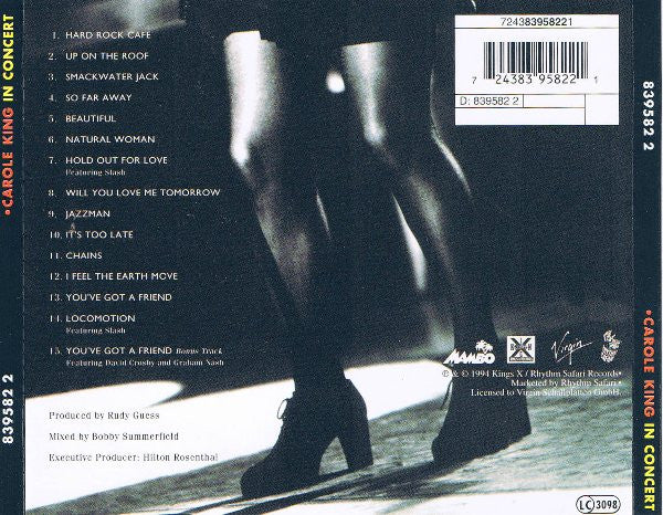 Carole King – In Concert (Used) (Mint Condition)