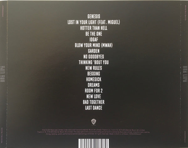 Dua Lipa – Dua Lipa (Used) (Mint Condition) - CD