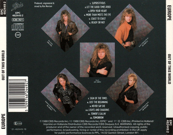 Europe (2) – Out Of This World (Used) (Mint Condition)