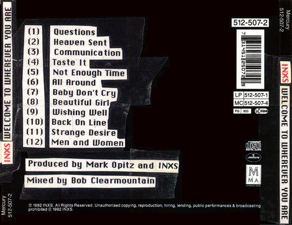 INXS - Welcome To Wherever You Are (Used) (Mint Condition)