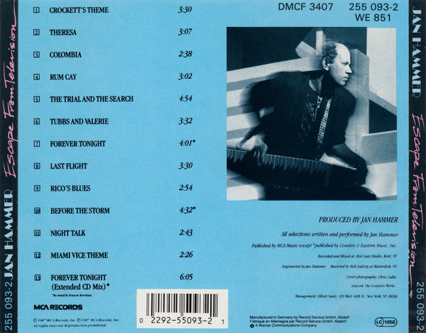 Jan Hammer - Escape From Television (Used) (Mint Condition)