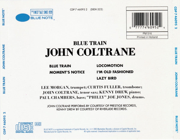 John Coltrane – Blue Train (Used) (Mint Condition) - CD