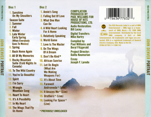 John Denver – Portrait 2 Discs (Used) (Mint Condition)