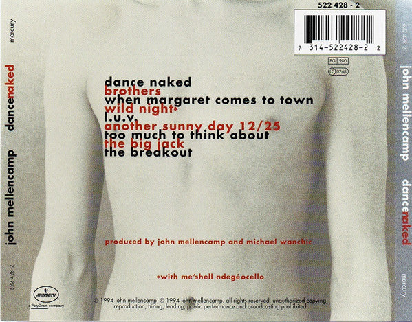 John Cougar Mellencamp - Dance Naked (Used) (Mint Condition)