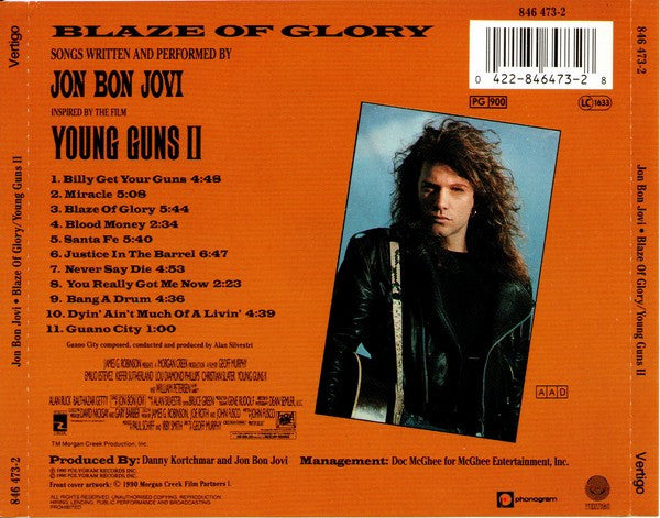 Jon Bon Jovi - Blaze Of Glory (Used) (Mint Condition)