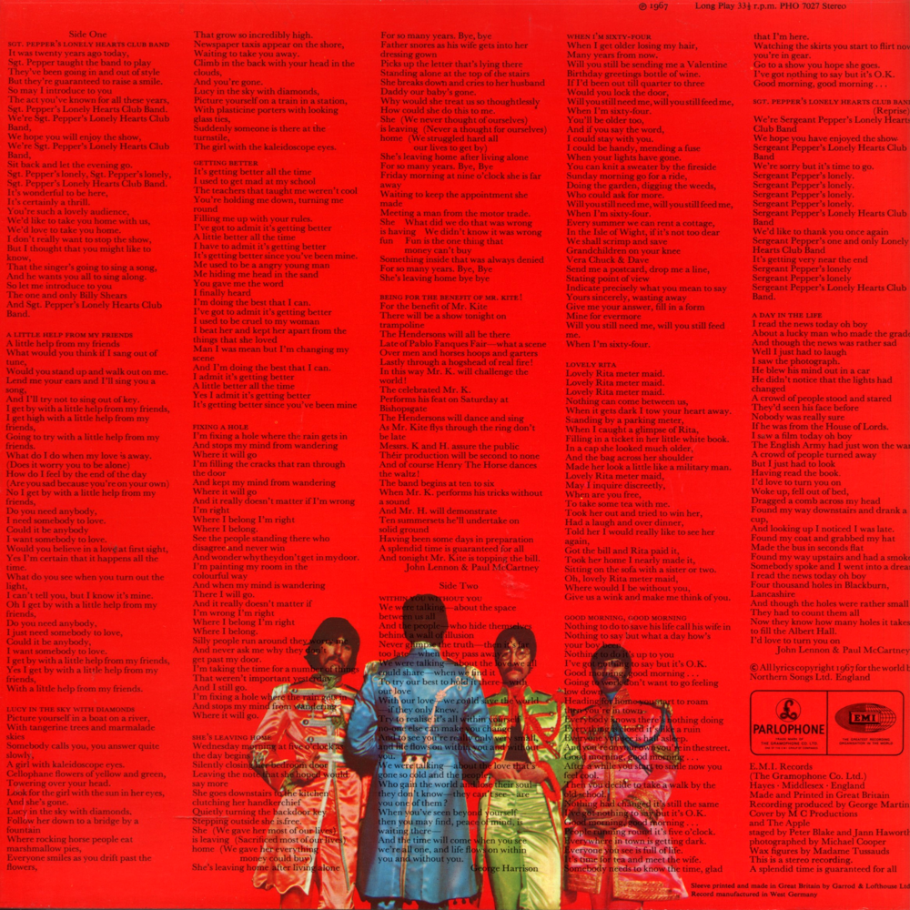 The Beatles – Sgt. Pepper's Lonely Hearts Club Band (Used) (Mint Condition) Vinyl