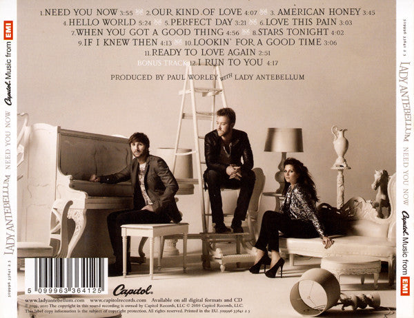 Lady Antebellum – Need You Now (Used) (Mint Condition)