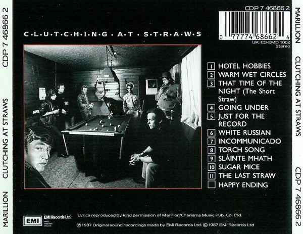 Marillion – Clutching At Straws (Used) (Mint Condition) CD