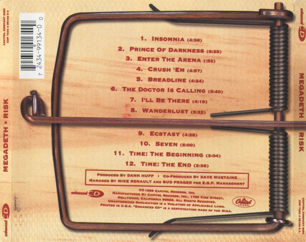 Megadeth – Risk (Used) (Mint Condition)