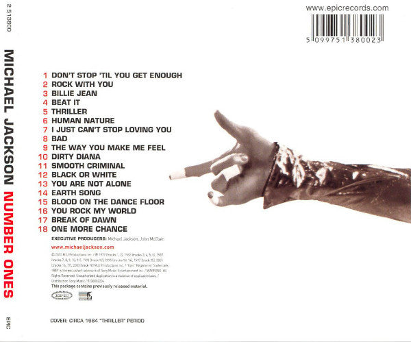 Michael Jackson - Number Ones (Used) (Mint Condition)