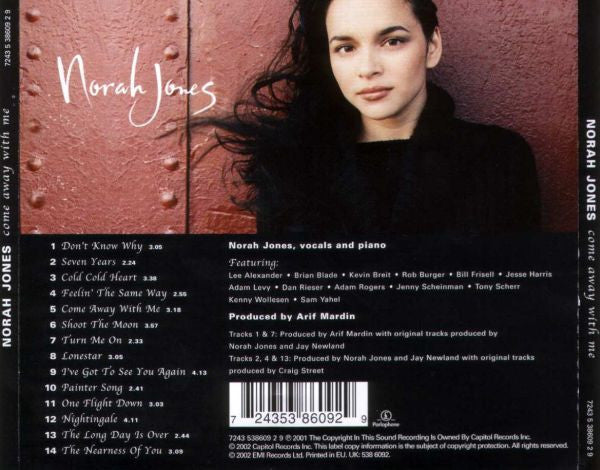 Norah Jones - Come Away With Me (Used) (Mint Condition) CD