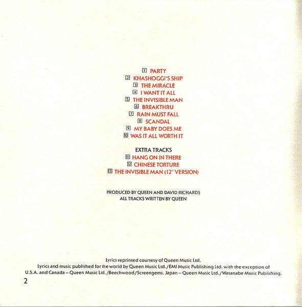 Queen - The Miracle - (Used) (Mint Condition)