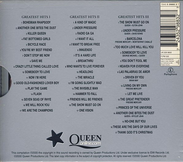 Queen - Greatest Hits I II & III (The Platinum Collection) - 3 Discs (Used) (Mint Condition)