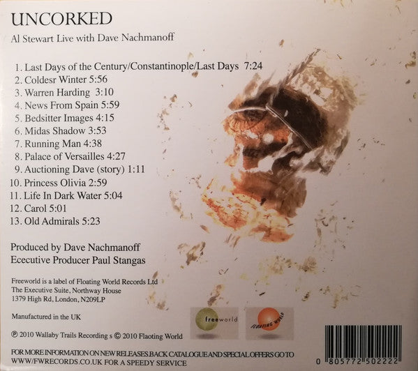 Al Stewart - Uncorked (Al Stewart Live With Dave Nachmanoff) (Used) (Mint Condition) - CD