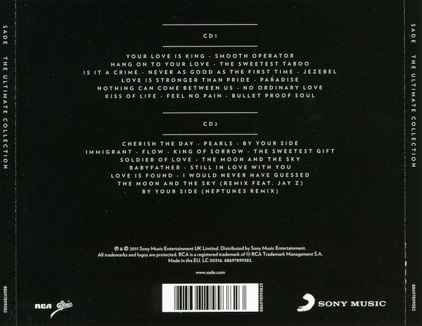 Sade – The Ultimate Collection 2 Discs (Used) (Mint Condition) - CD