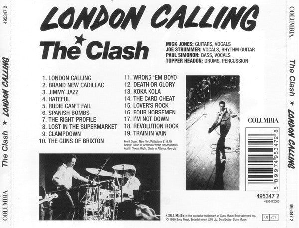 The Clash - London Calling (Used) (Mint Condition)