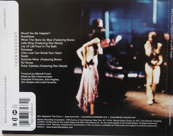 The Corrs – VH1 Presents The Corrs Live In Dublin (Used) (Mint Condition) CD