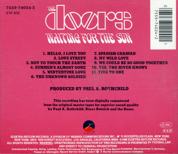 The Doors - Waiting For The Sun (Used) (Mint Condition) CD