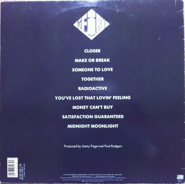 The Firm – The Firm (Used) (Mint Condition) Vinyl
