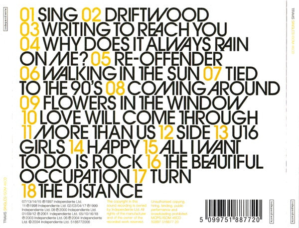 Travis – Singles (Used)(Mint Condition)