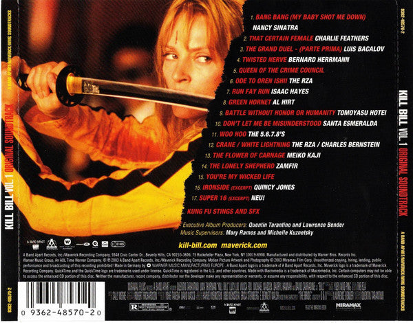 Various – Kill Bill Vol. 1 (Original Soundtrack) (Used) (Mint Condition) CD