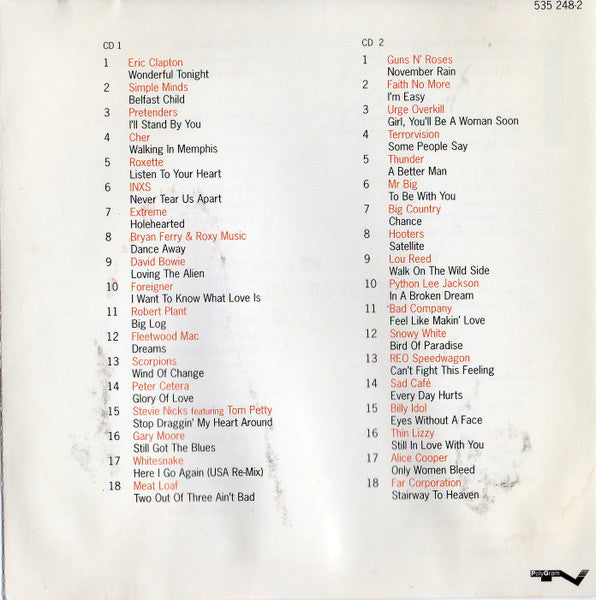 Various – Soft Rock (36 Classic Rock Ballads) 2 Discs (Used) (Mint Condition)