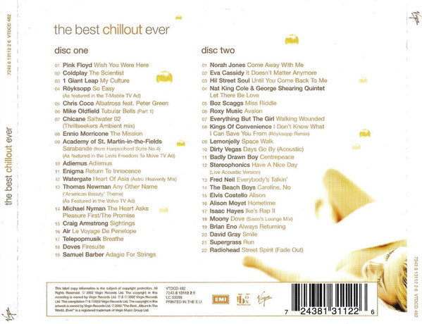 Various – The Best Chillout Ever 2 Discs (Used) (Mint Condition)