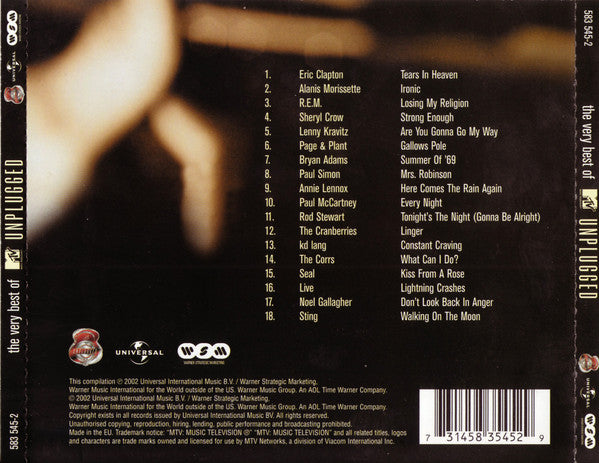 Various – The Very Best Of MTV Unplugged (Used) (Mint Condition) CD