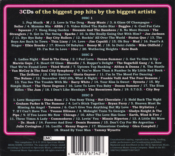 Various – Top Of The Pops 1975-1979 - 3 Discs (Used) (Mint Condition CD