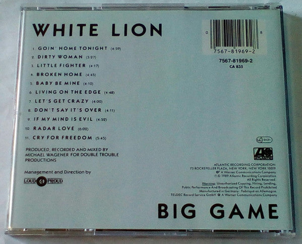 White Lion - Big Game (Used) (Mint Condition)