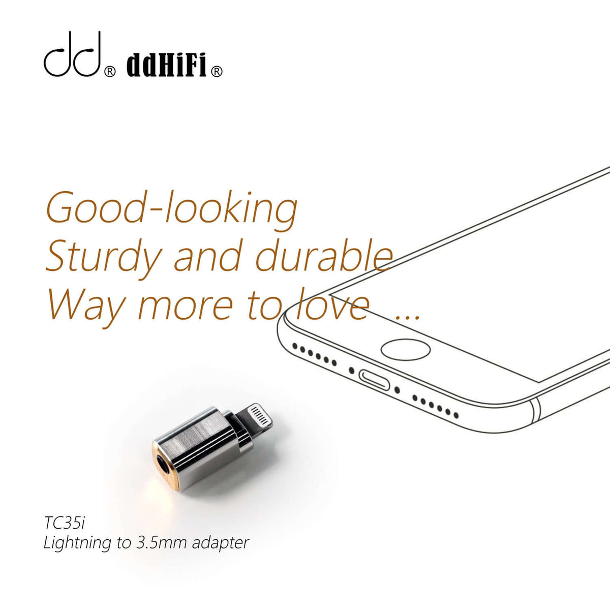 DDHIFI TC35B/TC35i USB type-C/lightning to Jack 3.5 Cable Adapter