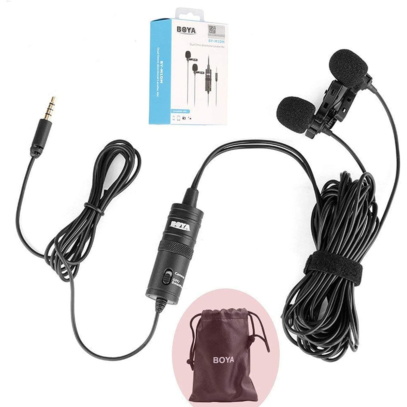 BOYA BY-M1DM Dual Lavalier Universal Microphone