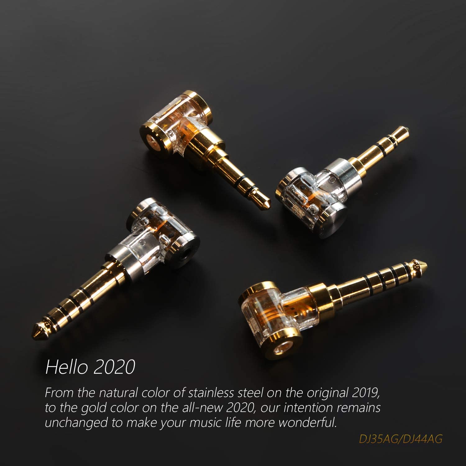 DDHIFI DJ35AG (3.5mm male to 2.5mm female) / DJ44AG (4.4mm male to 2.5mm female) Gold Version Adapter