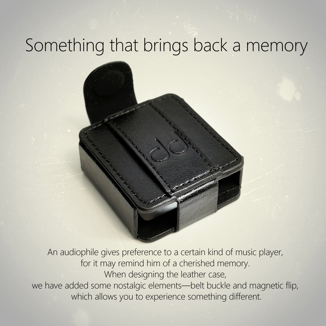 DDHIFI C-M5 Leather case for FiiO M5 music player, DAP Leather cover (with Elastic Loop Strap) Black, Watch band use.