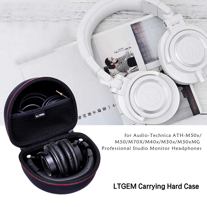 Portable Carrying case for Audio-Technica Studio Monitoring headphones