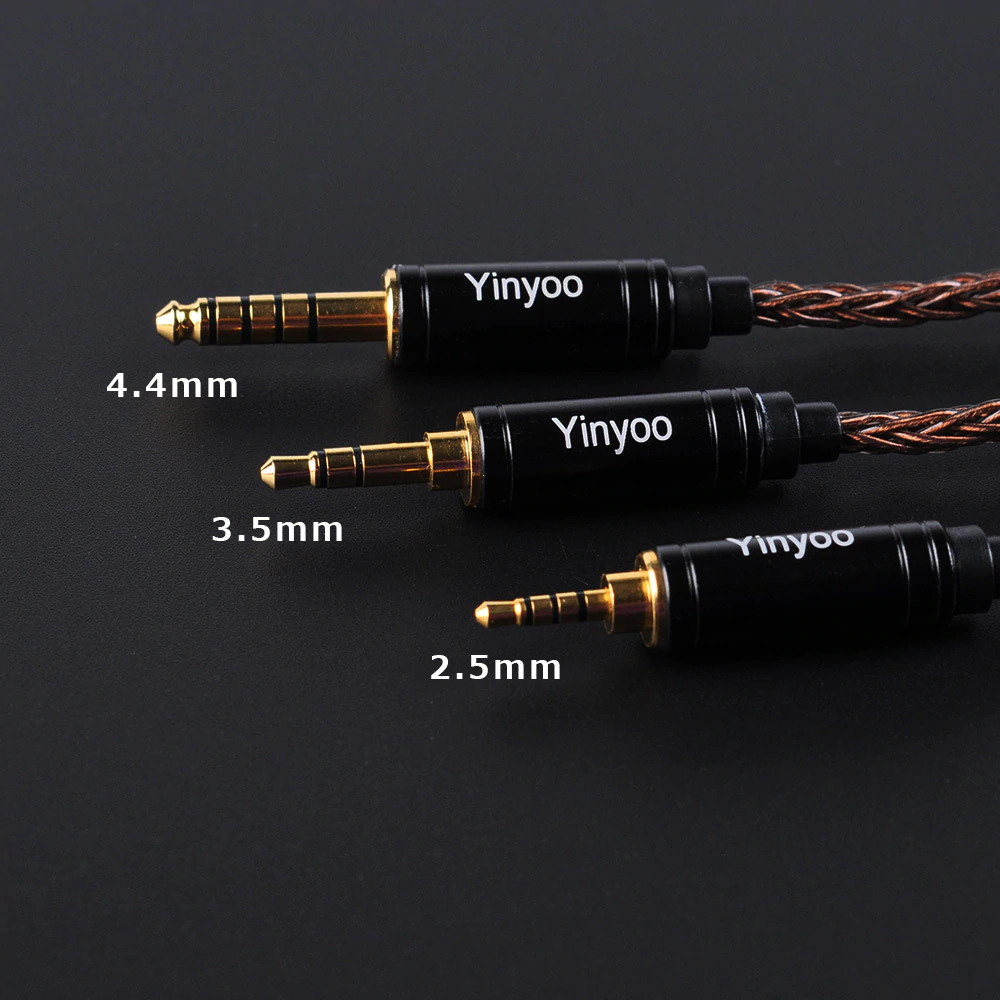 Yinyoo 8 Core Pure Copper Cable 2.5/3.5/4.4mm Balanced Cable MMCX/2pin Connector